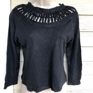 IRKA/SSG 85%silk/15%cashmere 3/4sl sweater